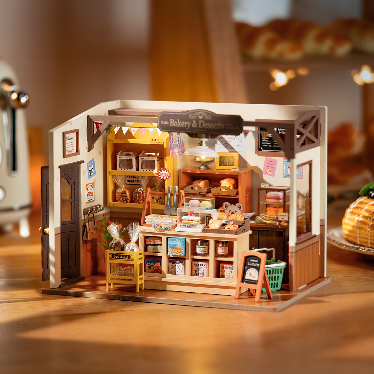 Rolife DIY Miniature House - Scène d'affichage de table Becka's Baking House DG161