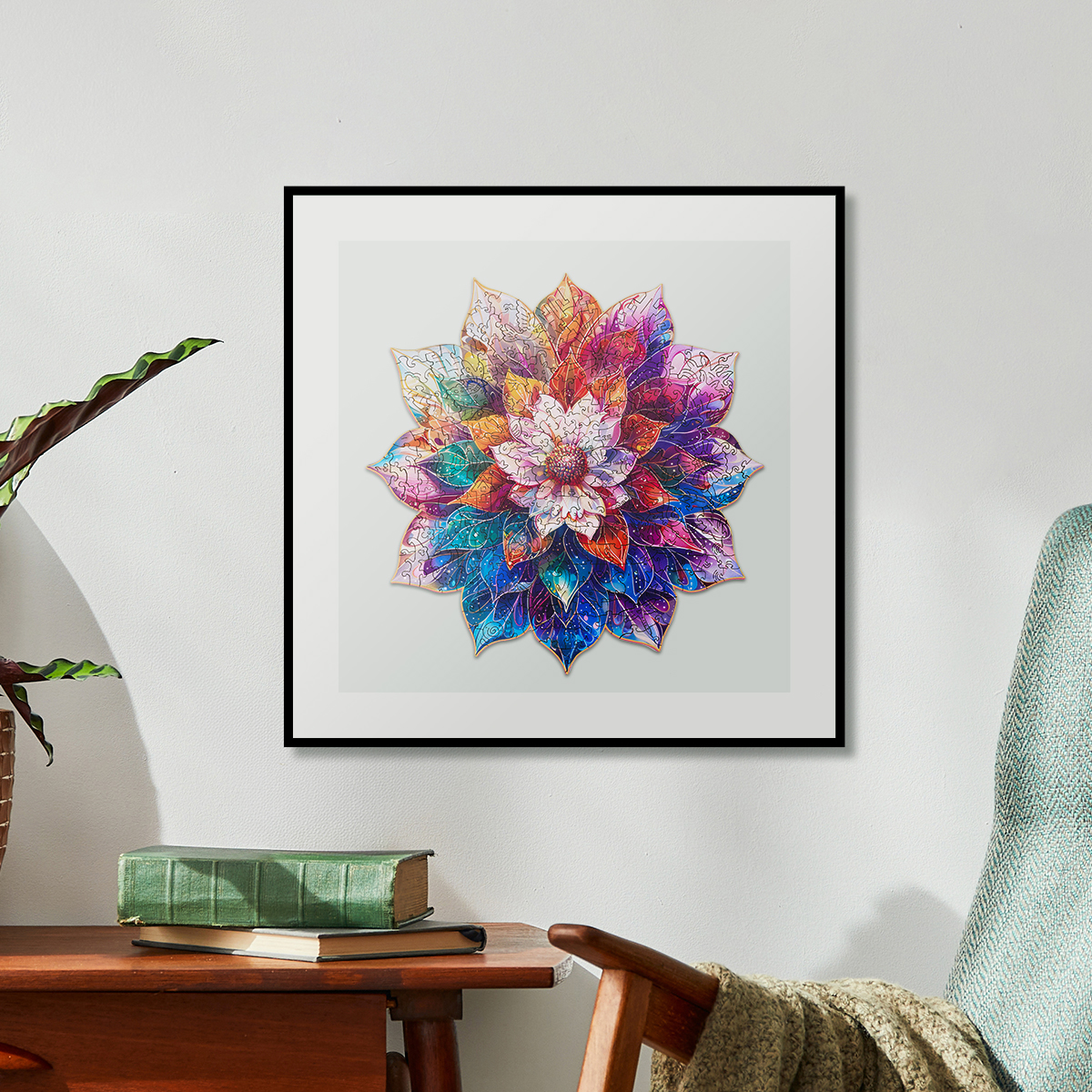 Rowood-Holzpuzzle – Mystisches Mandala Blumenprodukt-Herobild