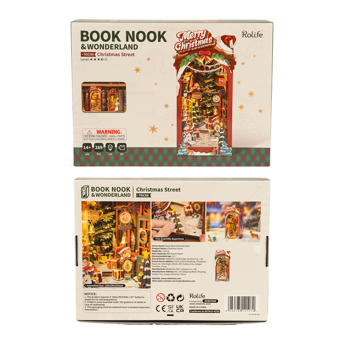 Rolife DIY Book Nook Kit – Christmas Street TGC06 Galeriebild 9