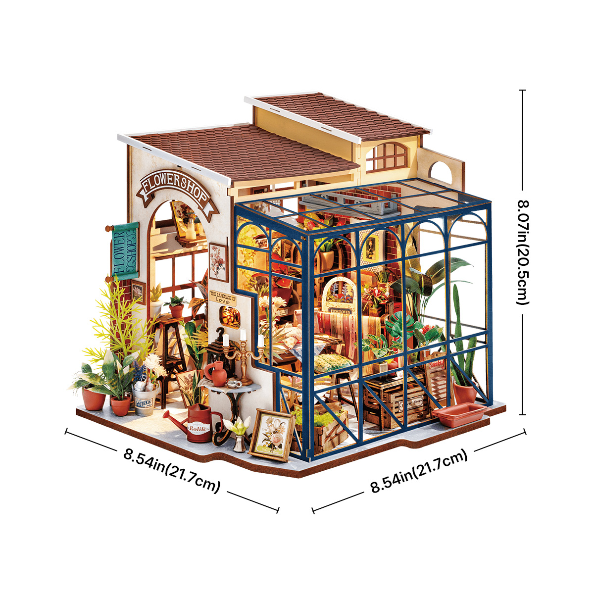 Rolife DIY Miniatur-Puppenhaus – Emily's Flower Shop DG145, alternative Ausstellungsszene