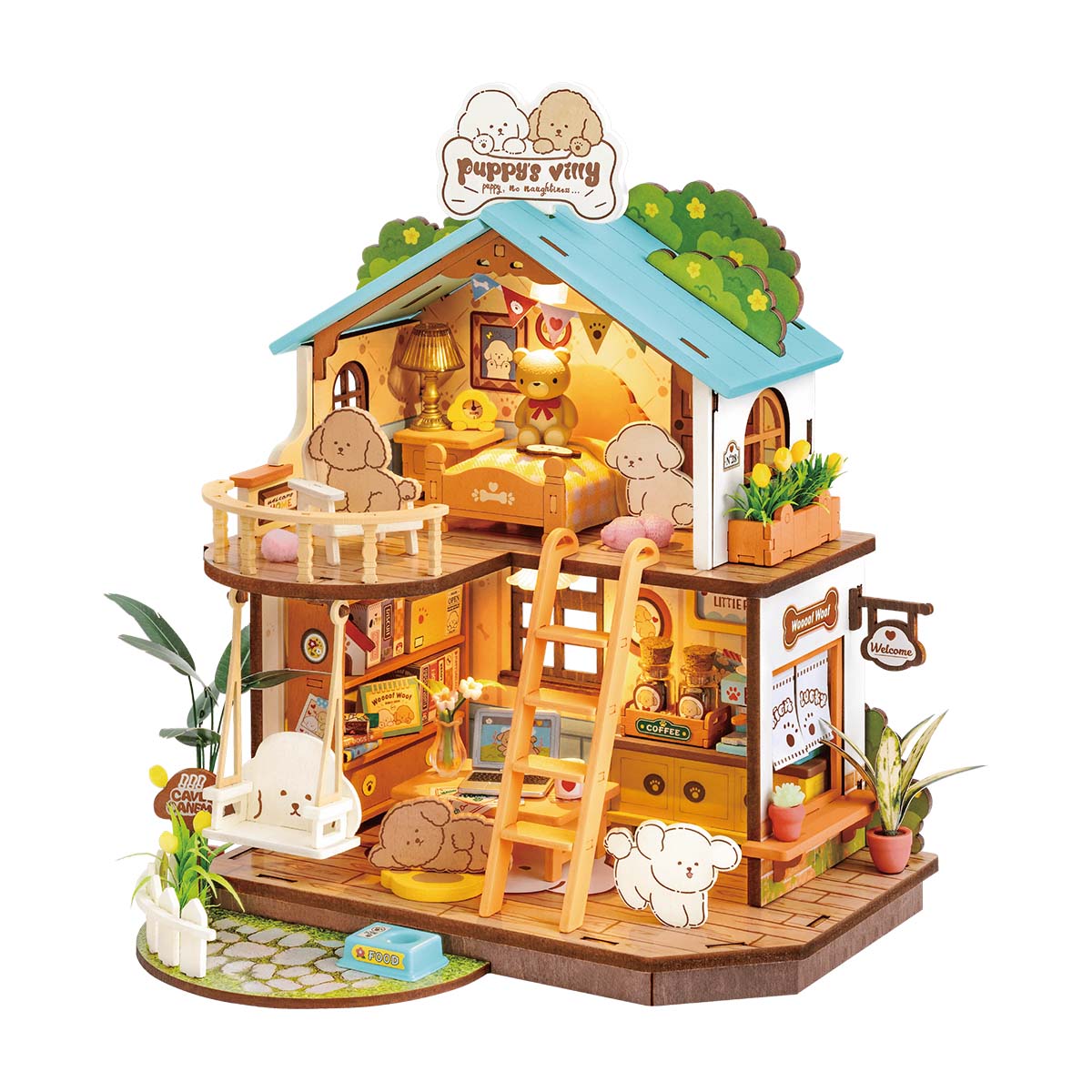Rolife DIY-Miniaturhaus – Puppy's Cozy Villa DG169 alternative Produktansicht