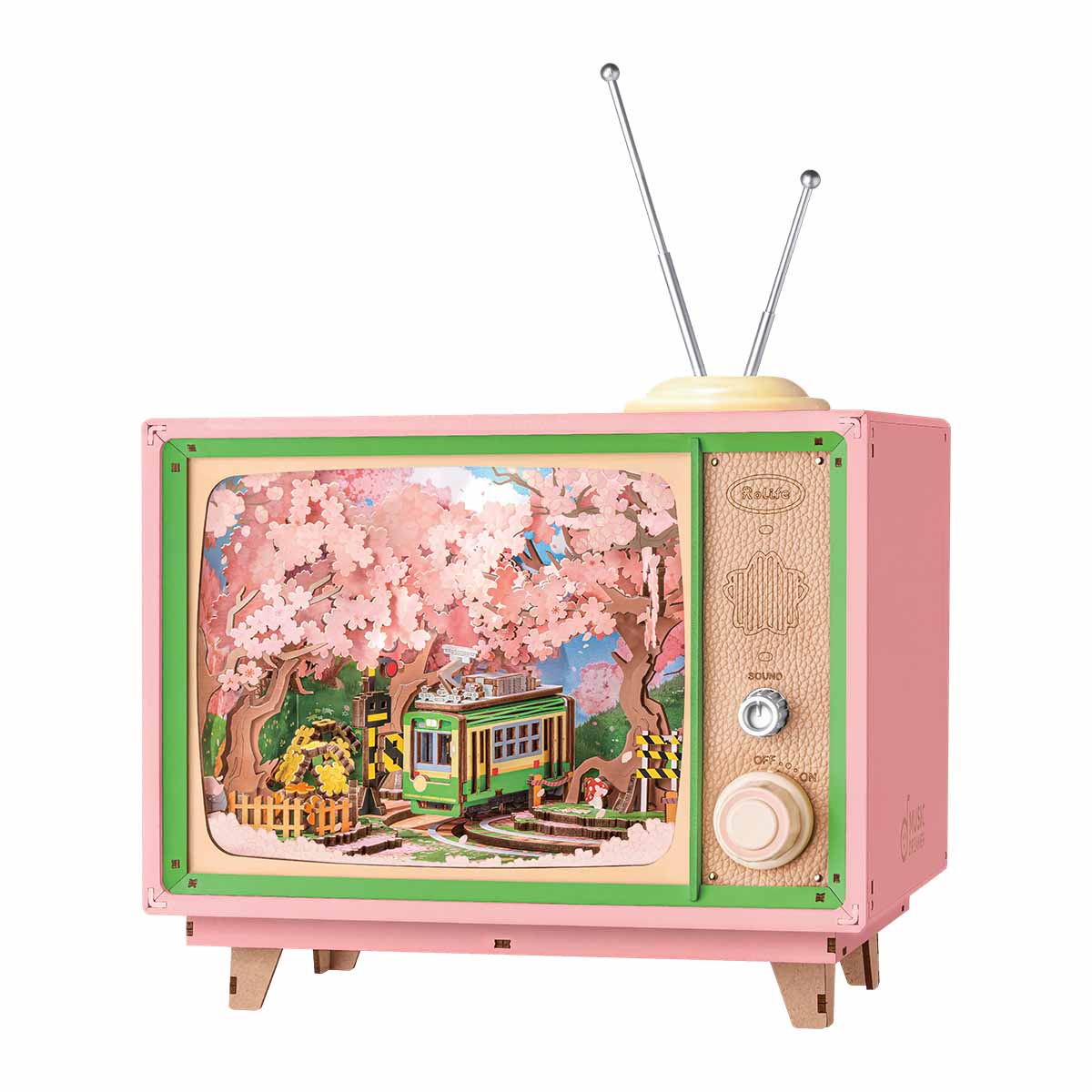 Rolife Sakura Dreamy Tour AMT02, weiß Hintergrund Spieluhr Produktansicht