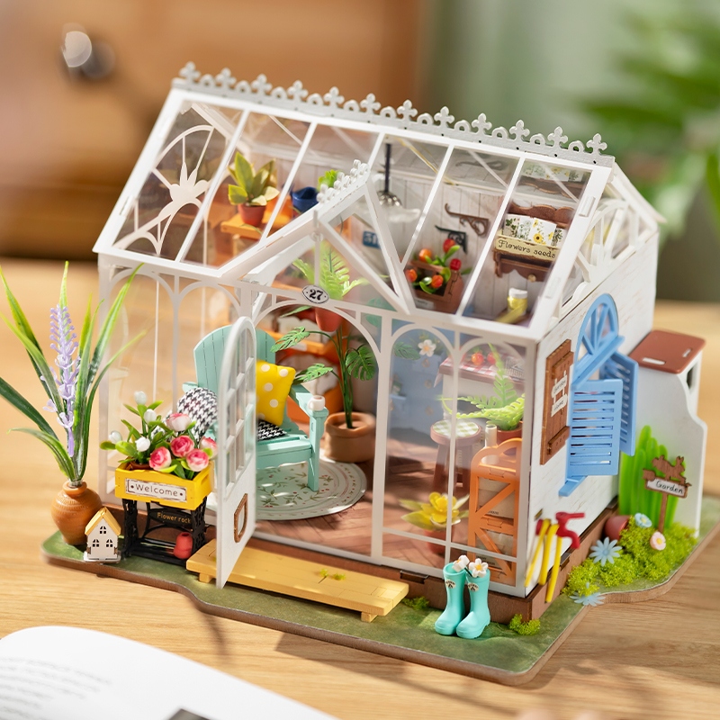 , Rolife Miniaturhaus – Dreamy Garden House, DG163, winterliche Ausstellungsszene,