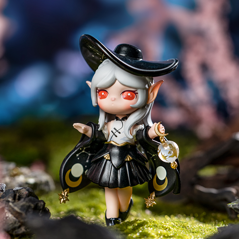 Rolife Surprise Figure Dolls – Close-up-Szene mit Charakteren im schwarzen Outfit der Paradise Guardians