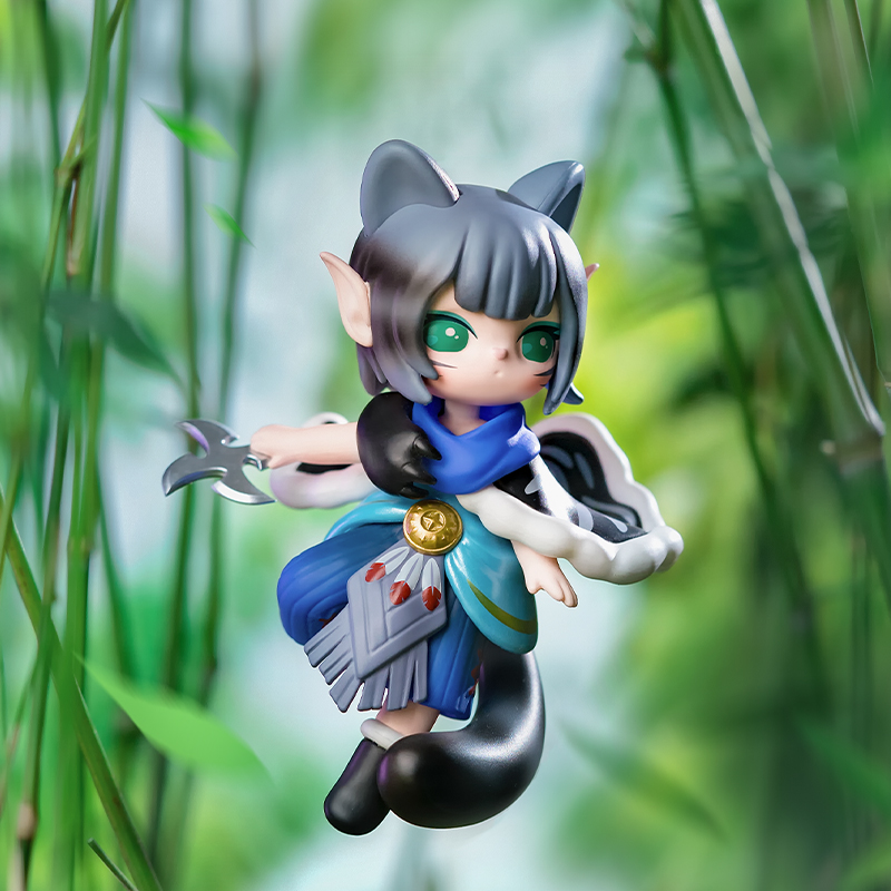 Rolife Surprise Figure Dolls – Close-up-Szene mit dem Cat-Ear-Charakter der Paradise Guardians