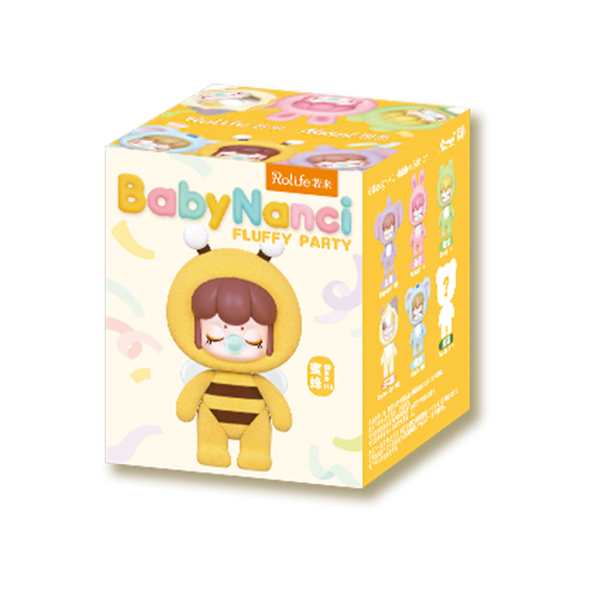 BabyNanci Fluffy Party Einzel-Blindbox-Paket auf weißem Hintergrund