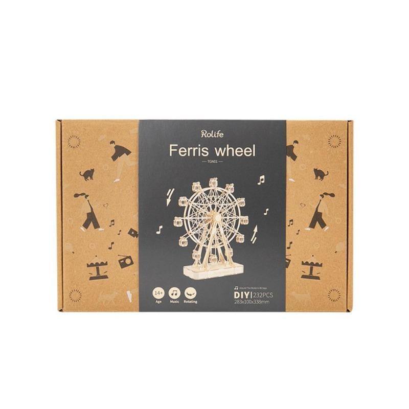 Rolife Modern Music Box – Gaint 3D-Holzpuzzle – Riesenrad TGN01 Produktpaket