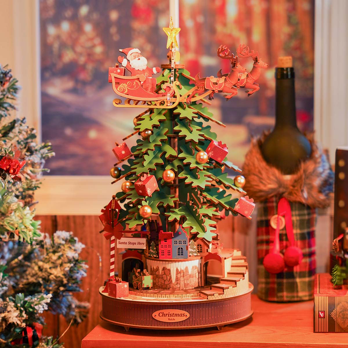 Rolife 3D-Holzpuzzle – Weihnachtsmelodie-Baum AMS01 Galeriebild 4