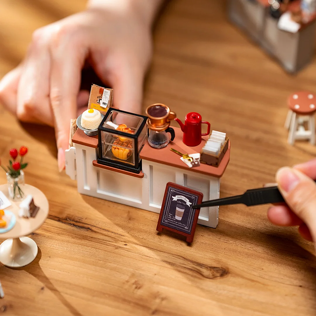 Rolife DIY Book Nook Kit – Sakura Wine Alley TGB11, entspannende Herausforderung, Montagegrafik