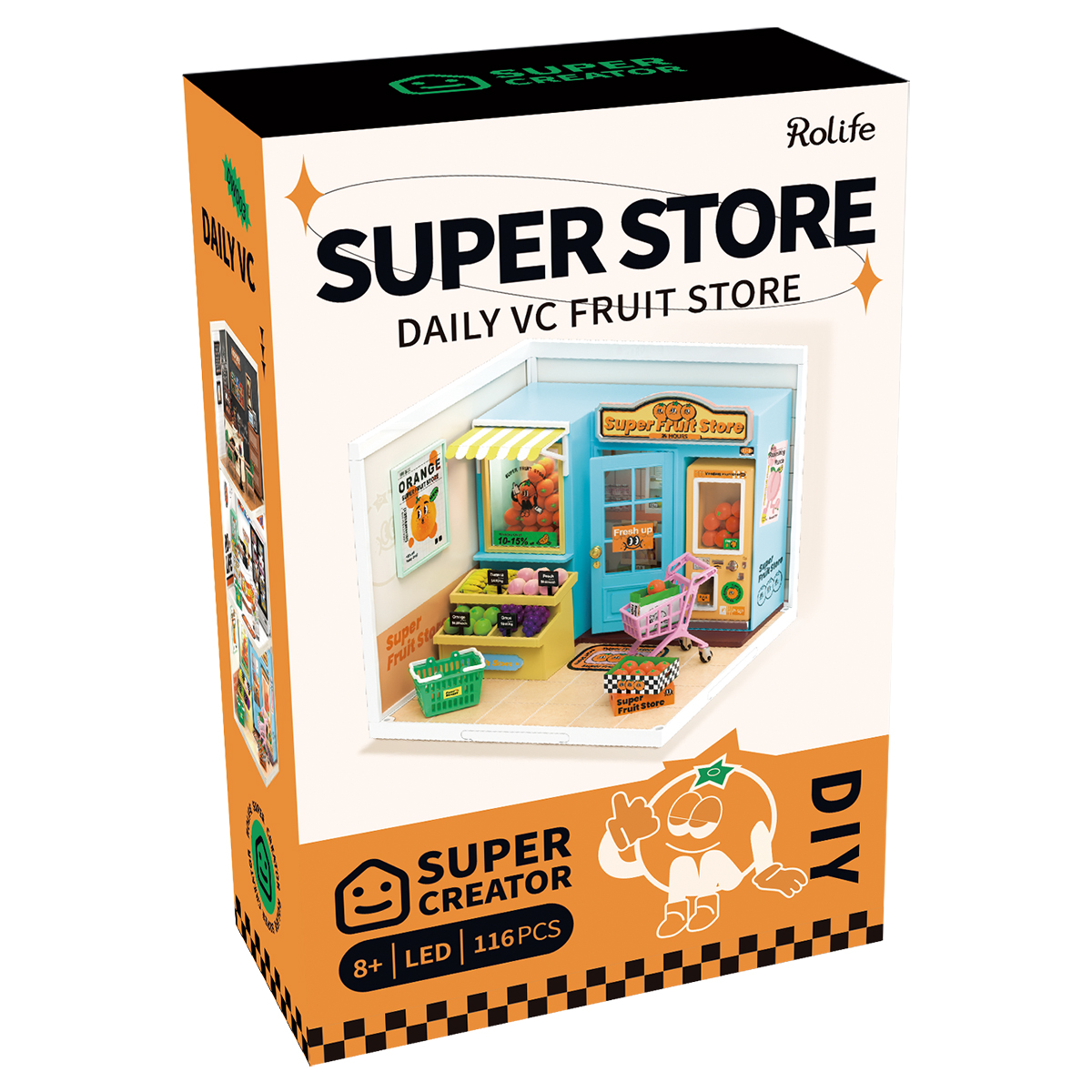 Rolife Super Fruit Store Super Creator Miniaturhaus DW003 Produktverpackung
