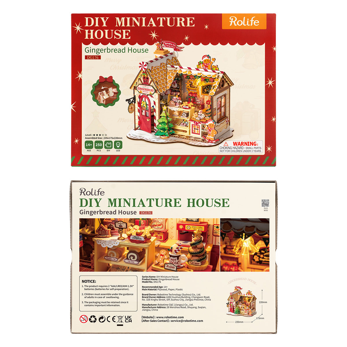 Rolife Lebkuchenhaus DG176 Produktpaket mit fertigem Miniaturhaus