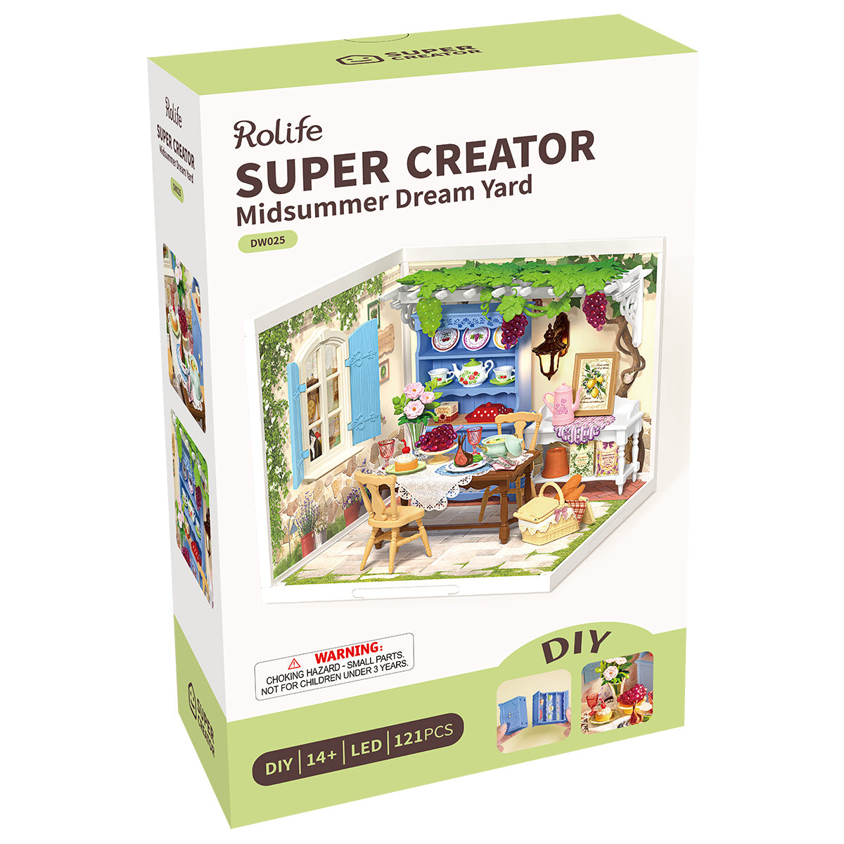 Rolife Midsummer Dream Yard DW025 Produktpaket mit fertigem Miniaturzimmer