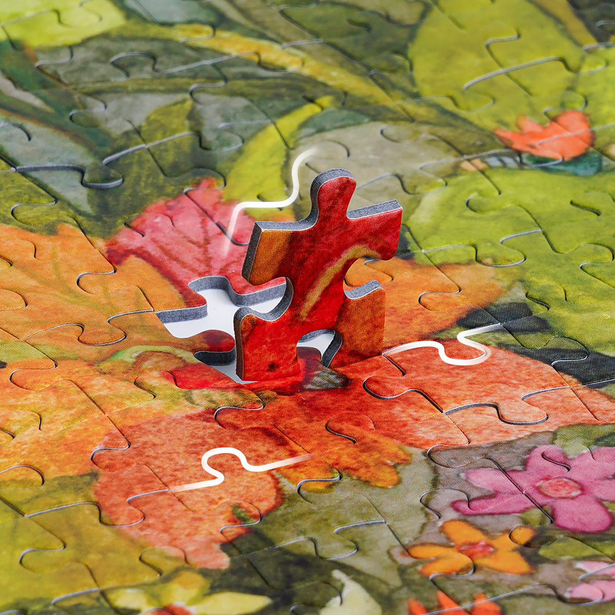 Tree House Tale PT010 Nahaufnahme von Puzzleteilen und ineinandergreifenden Details