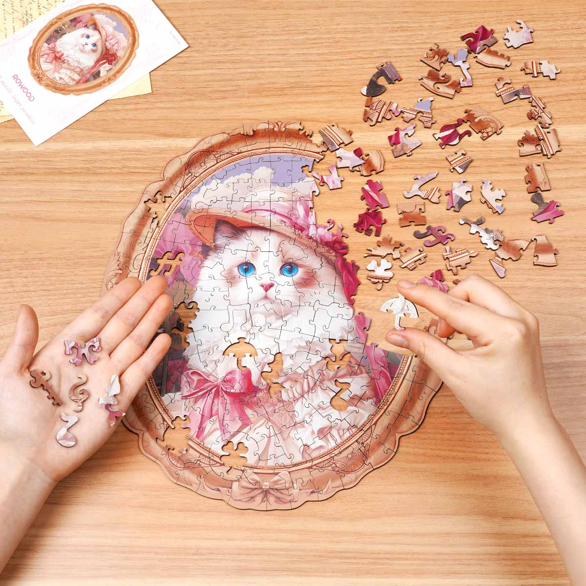 Rowood Springtime Kitty Portrait Holzpuzzle
