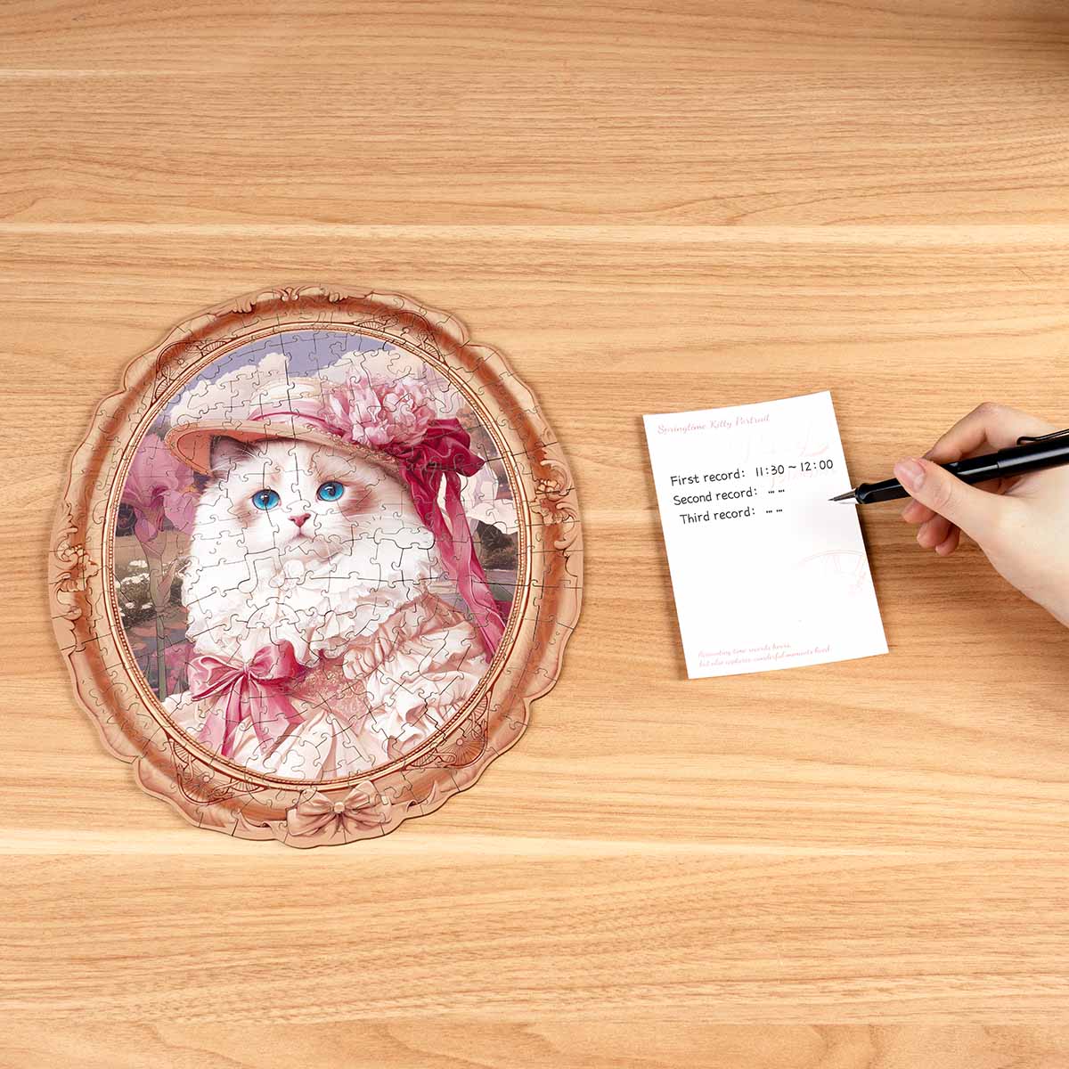 Rowood Springtime Kitty Portrait Holzpuzzle