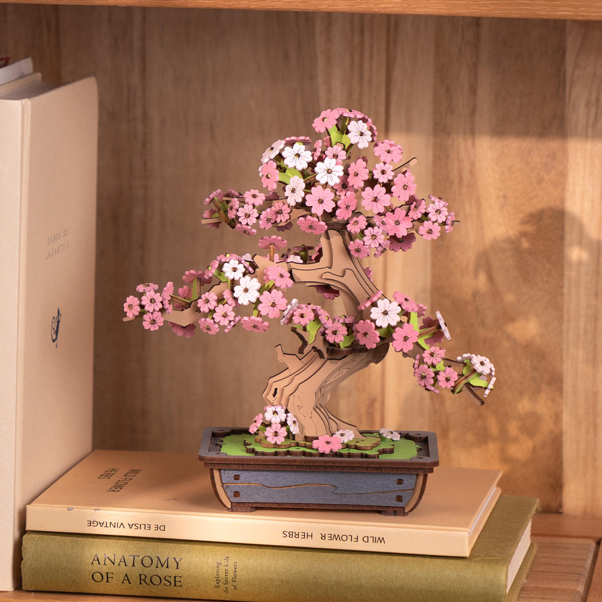 Rolife 3D-Holzpuzzle – Sakura Bonsai TG415 Detailansicht