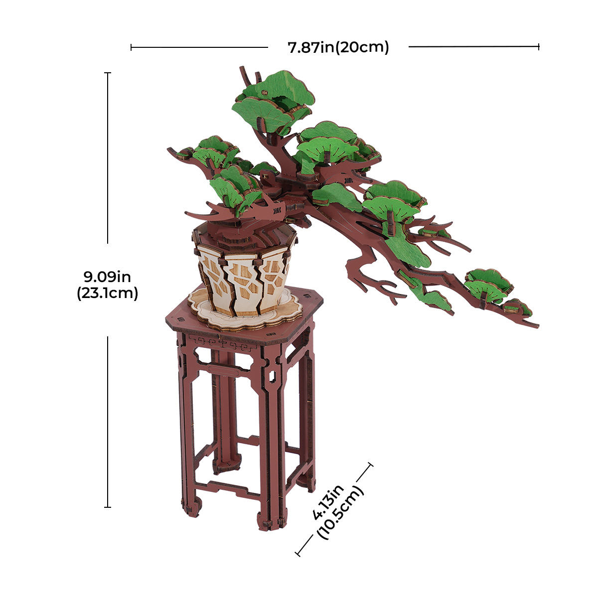 Rolife 3D-Holzpuzzle – Immergrüner Kiefernbonsai TG510 Galeriebild 6