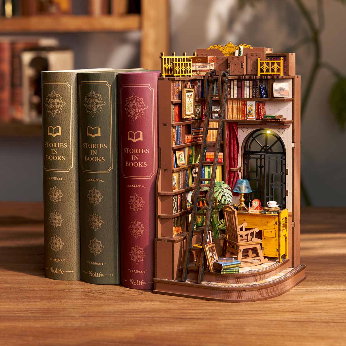 Rolife DIY Book Nook Kit – Silent Corner Study TGE02 Galeriebild 6