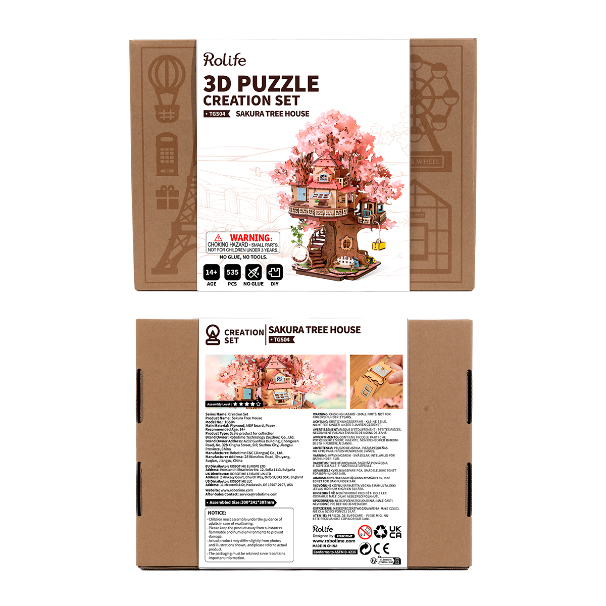 Rolife 3D-Holzpuzzle – Sakura-Baumhaus TGS04 Galeriebild 8