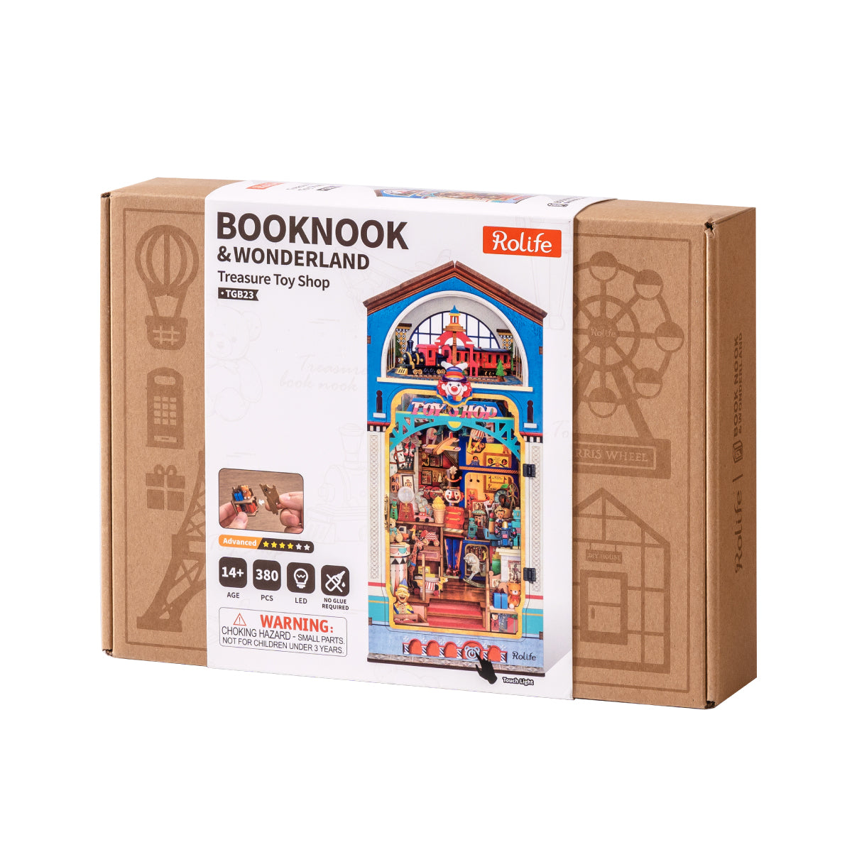 Schatz Toy Shop DIY Book Nook-Verpackungsbox mit Rolife-Kit-Details