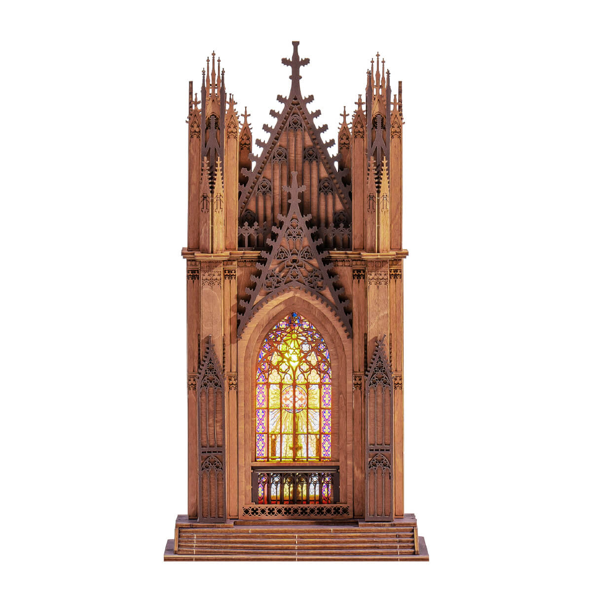 Rolife Twin-Tower Cathedral TGA01 Produktansicht mit weißem Hintergrund und gotischen Türmen