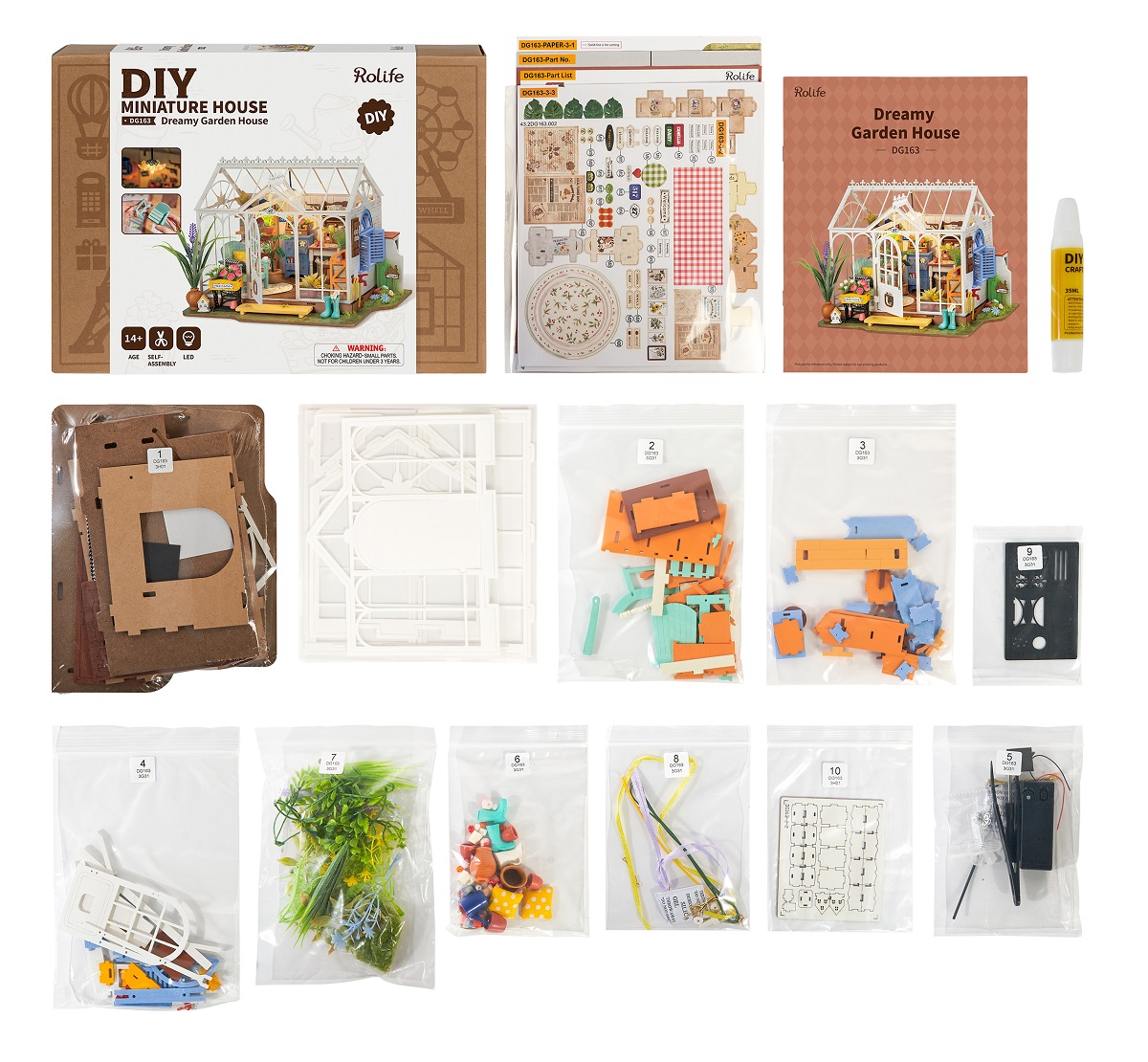 Rolife Miniaturhaus – Dreamy Garden House DG163 Produktverpackungsbox