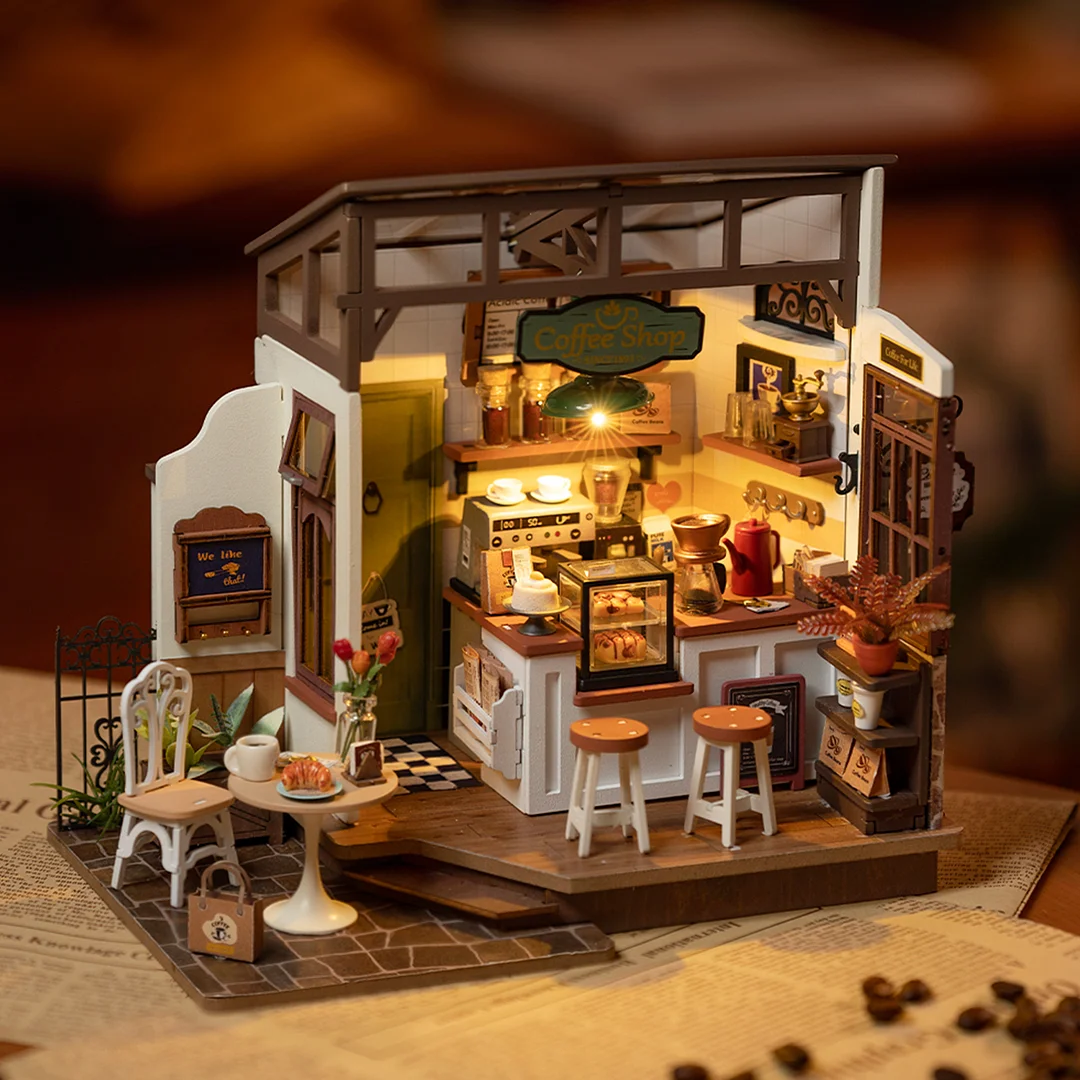 Rolife DIY-Miniaturhaus – Flavoury Cafe DG162 Tischdisplay-Szene