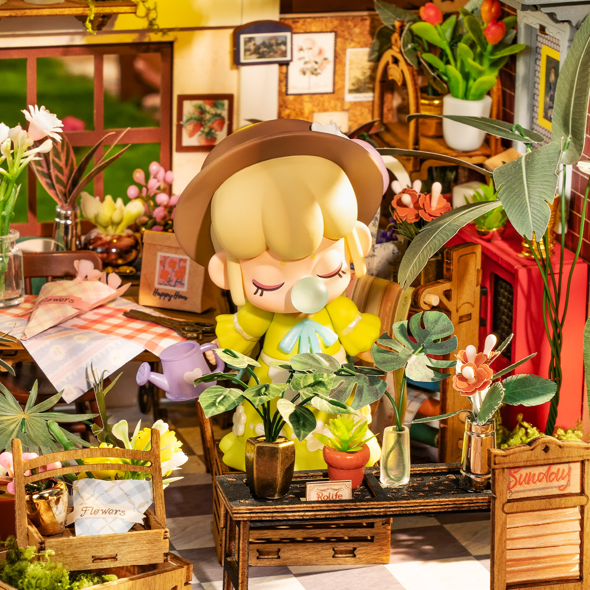 Rolife DIY Miniatur-Puppenhaus – Emily's Flower Shop DG145 Produktpaket