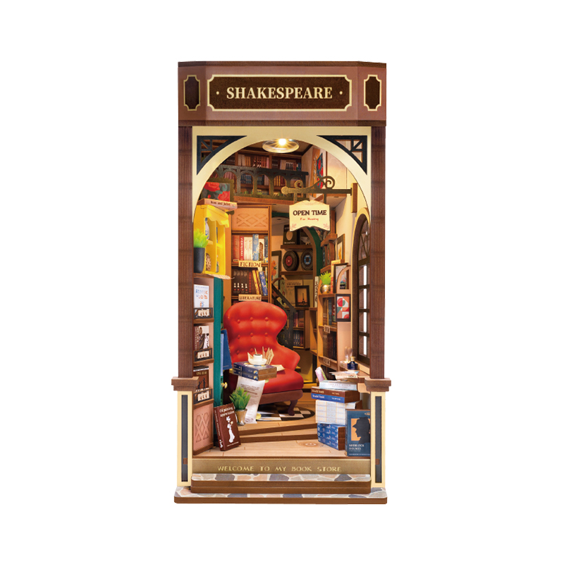 Rolife DIY Book Nook Kit - Boekhandel TGB07 witte achtergrond productweergave
