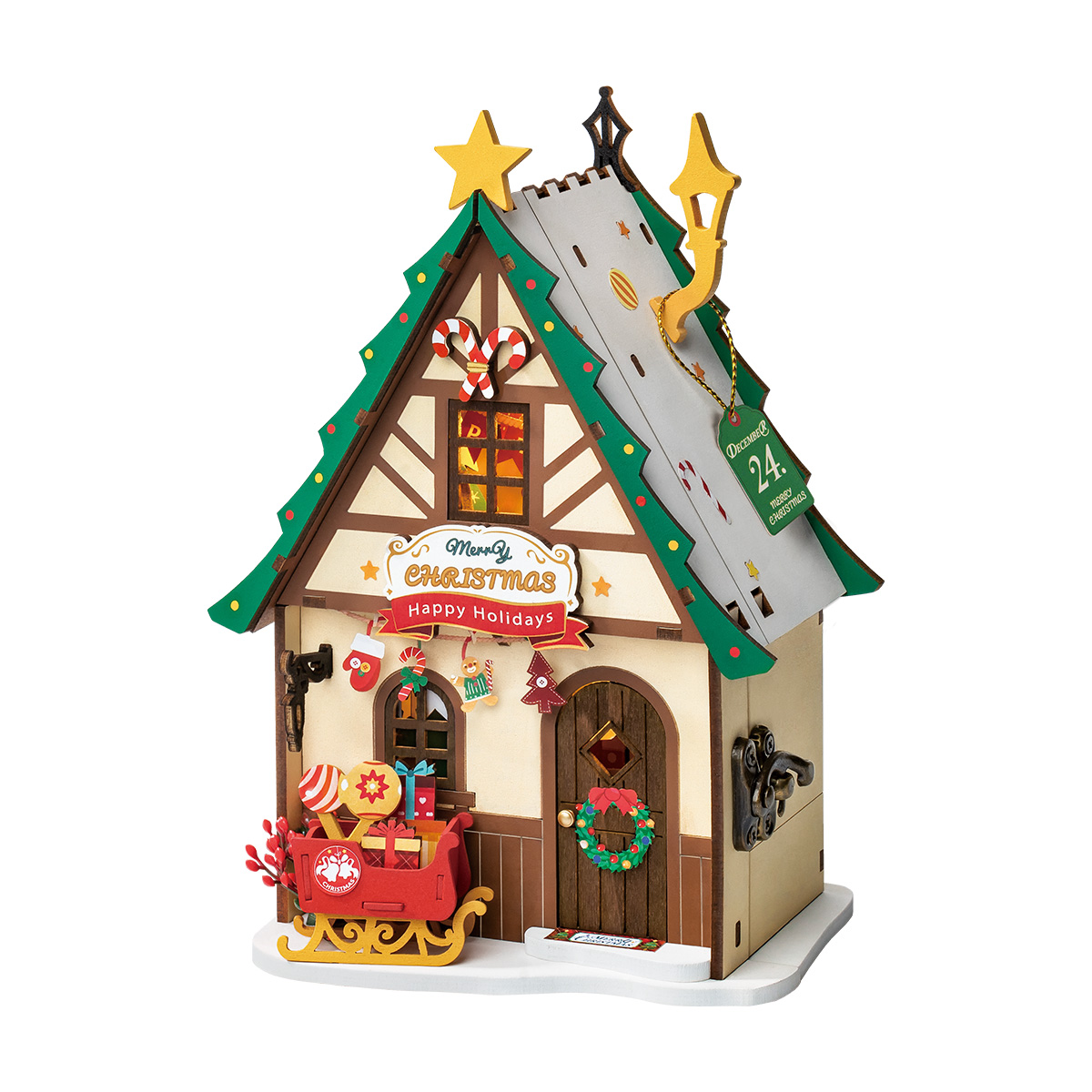 Rolife DIY Miniatuurhuis - Twinkling Christmas House DS036 alternatieve productweergave
