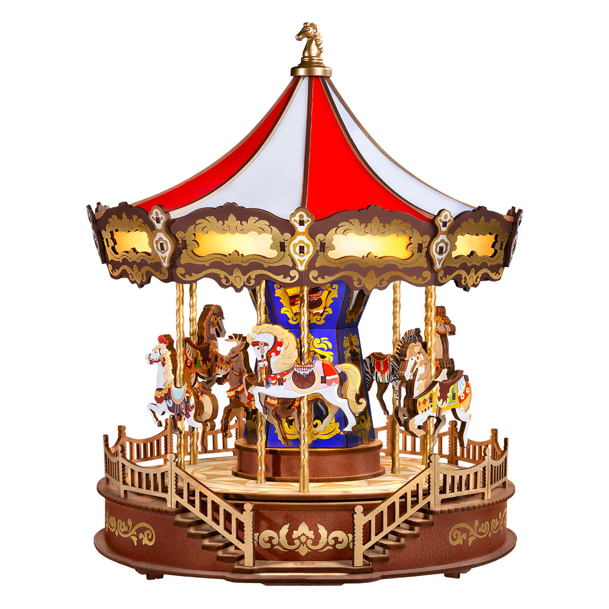 Rolife houten 3D-puzzel - Klassieke carrousel AMC01 alternatieve productweergave