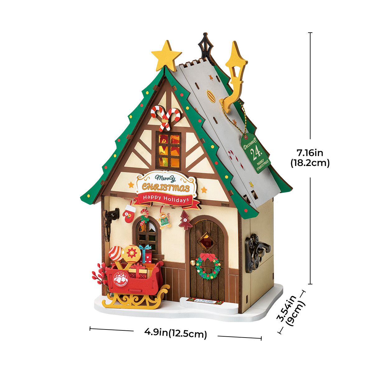 Rolife DIY Miniatuur Huis - Twinkling Christmas House DS036 galerij afbeelding 6