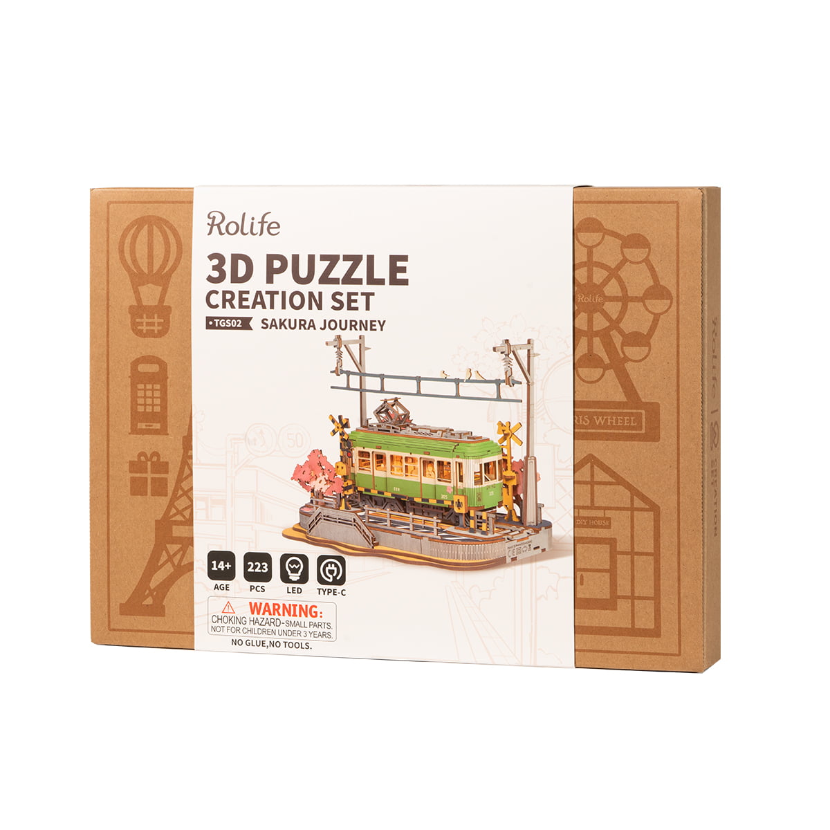 Rolife 3D Houten Puzzel - Sakura Journey TGS02 galerijafbeelding 8