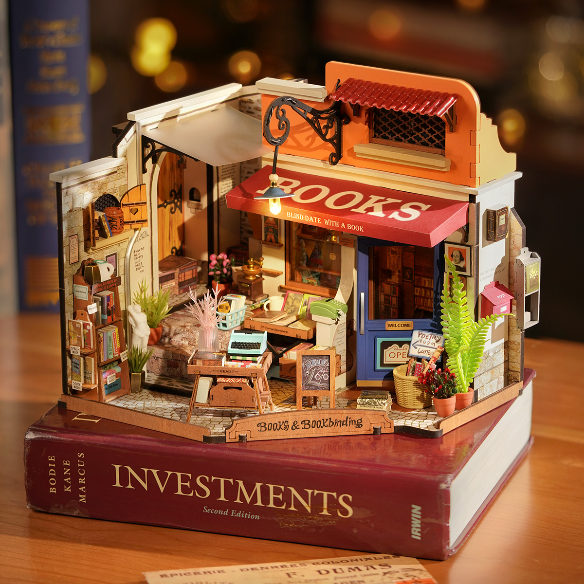 Rolife DIY Miniatuurhuispakket - Hoekboekwinkel DG164 galerij afbeelding 1