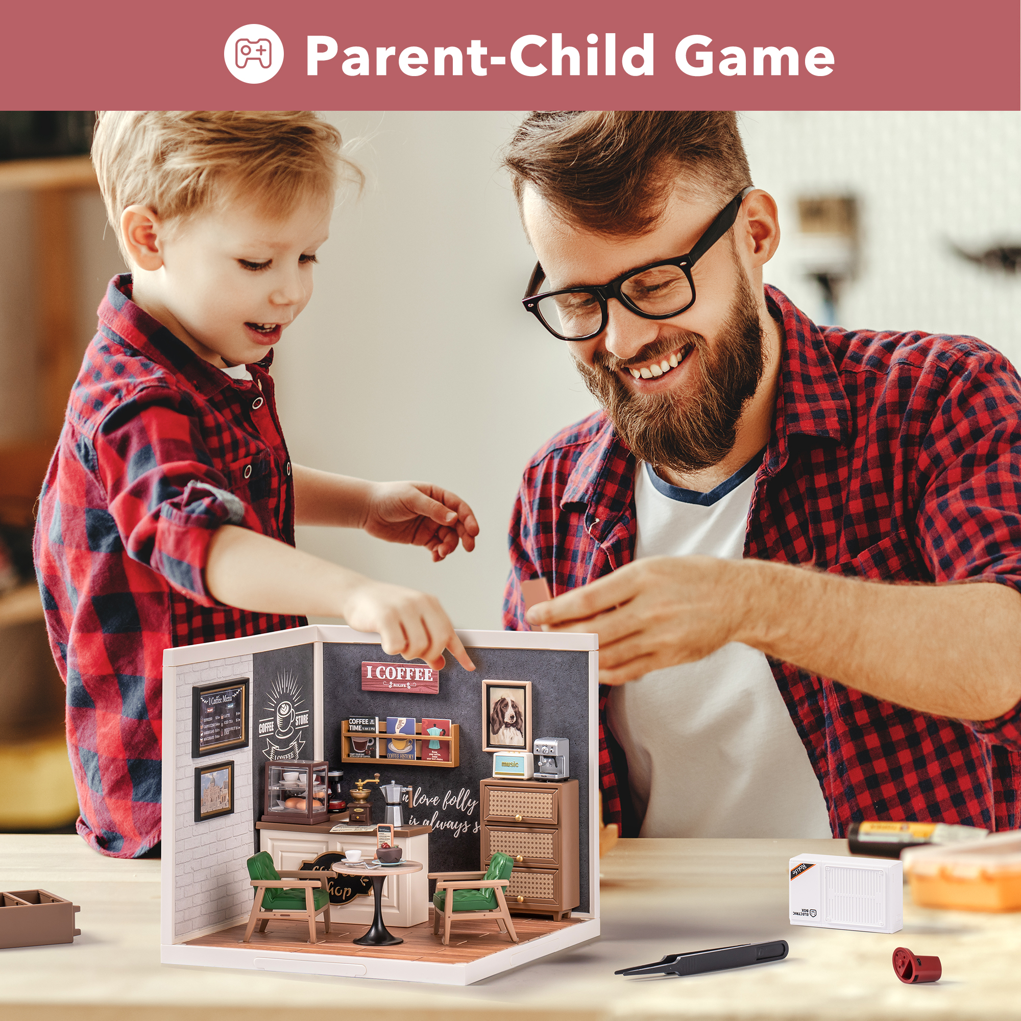 Rolife Daily Inspiration Cafe Super Creator Miniature House DW001B speelscène voor ouders en kinderen