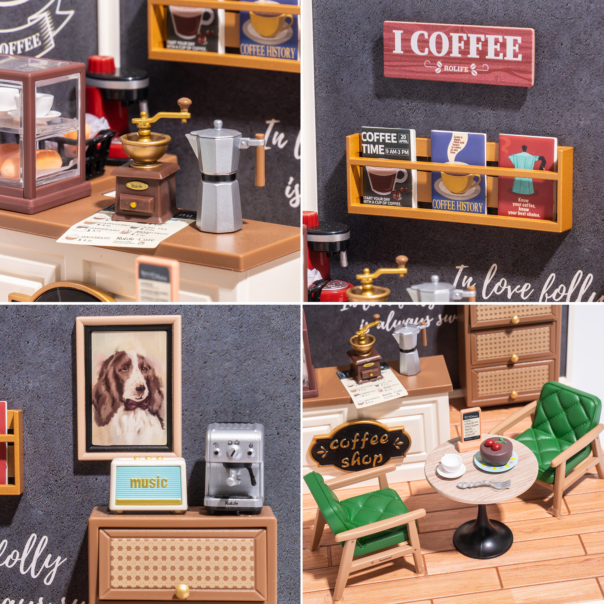 Rolife Daily Inspiration Cafe Super Creator Miniatuurhuis DW001B lifestyle collage grafisch