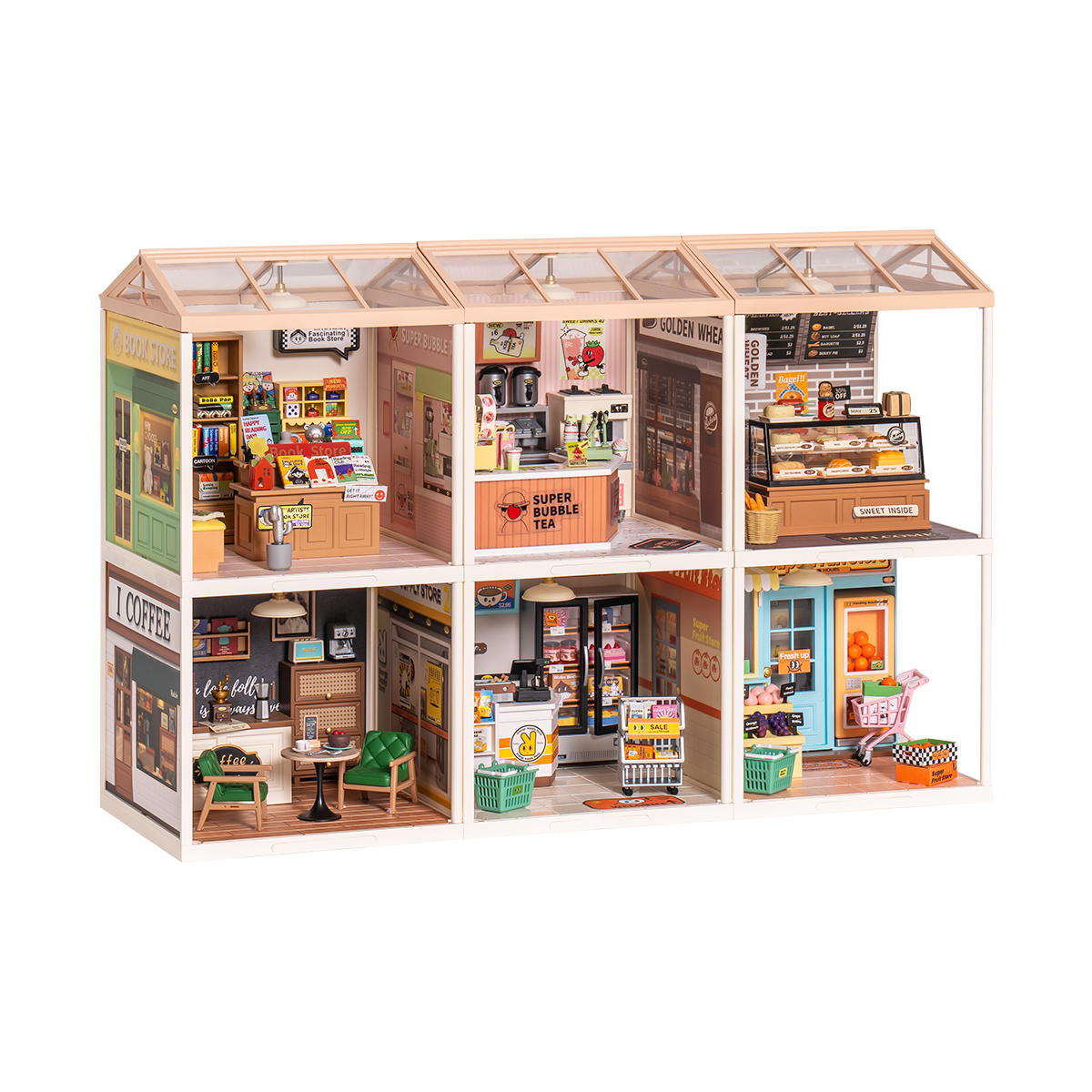 Rolife Super Creator - Super Store Series scène met lange planken