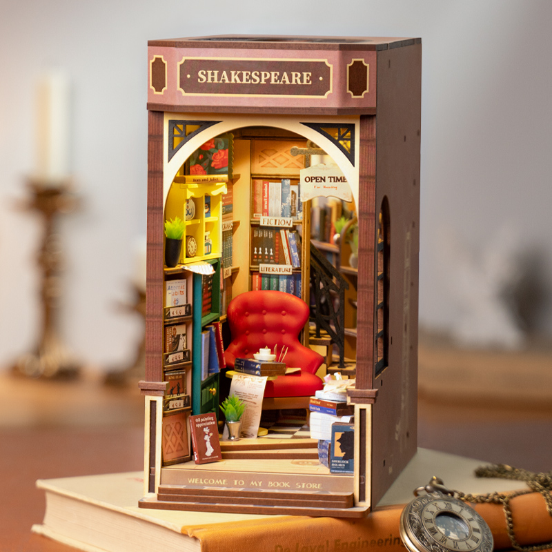 Rolife DIY Book Nook Kit - Bookstore TGB07 tafelblad scène