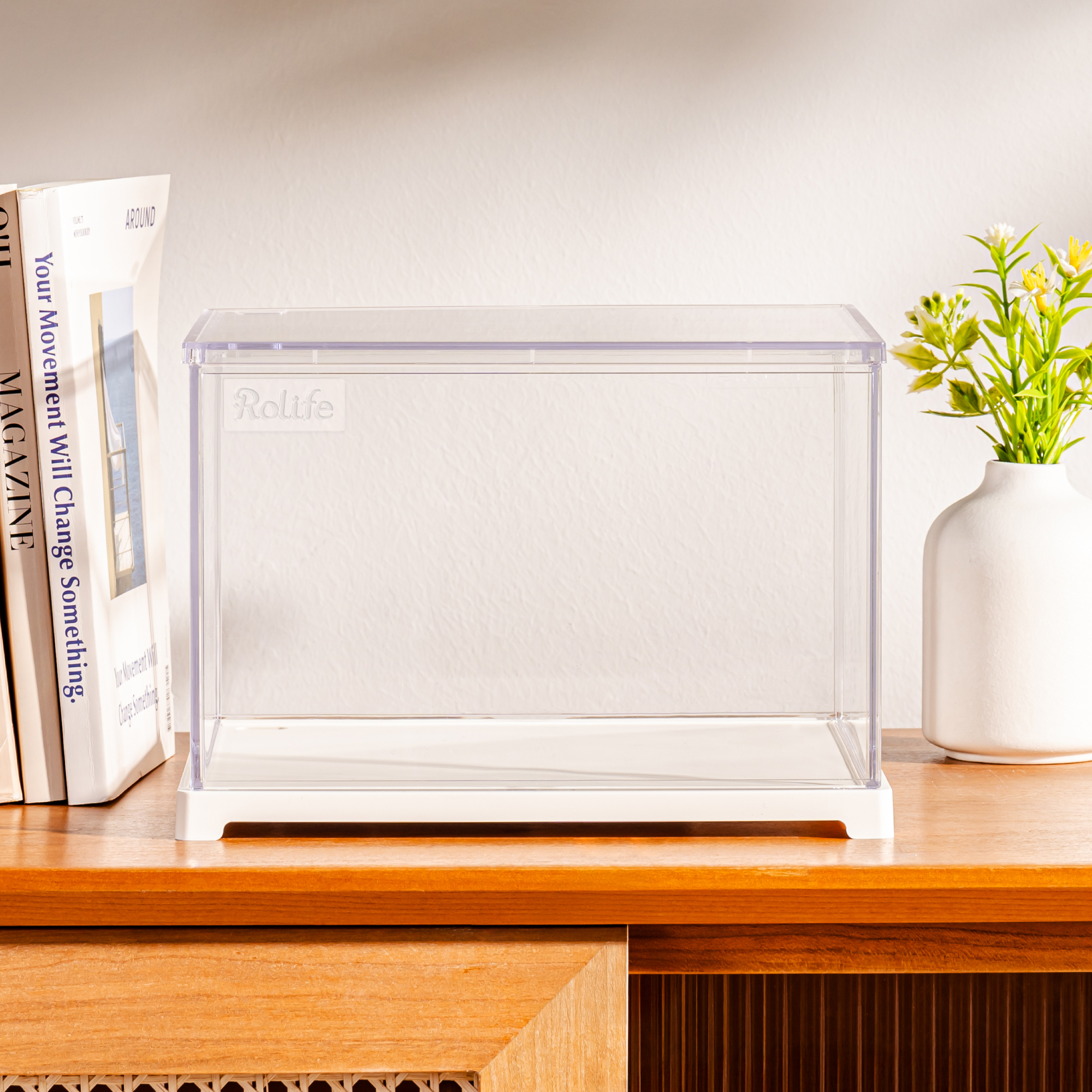 Rolife DF04L acryl displaydoos leeg productscène op een tafelblad