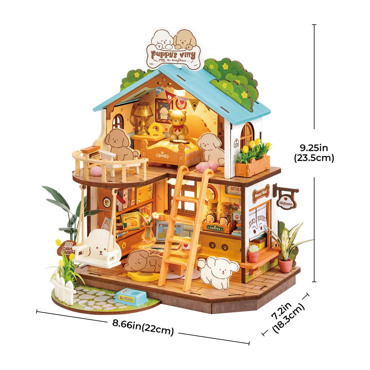 Rolife DIY Miniatuur Huis - Puppy's Cosy Villa DG169 galerij afbeelding 6