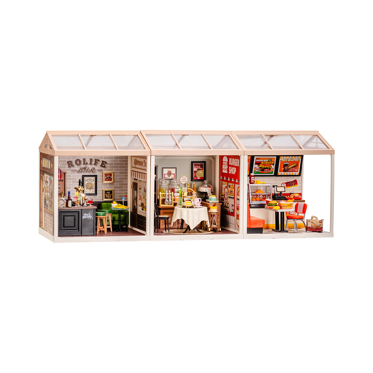 Rolife Super Creator Miniatuurhuis 3-in-1 opstelling detailweergave
