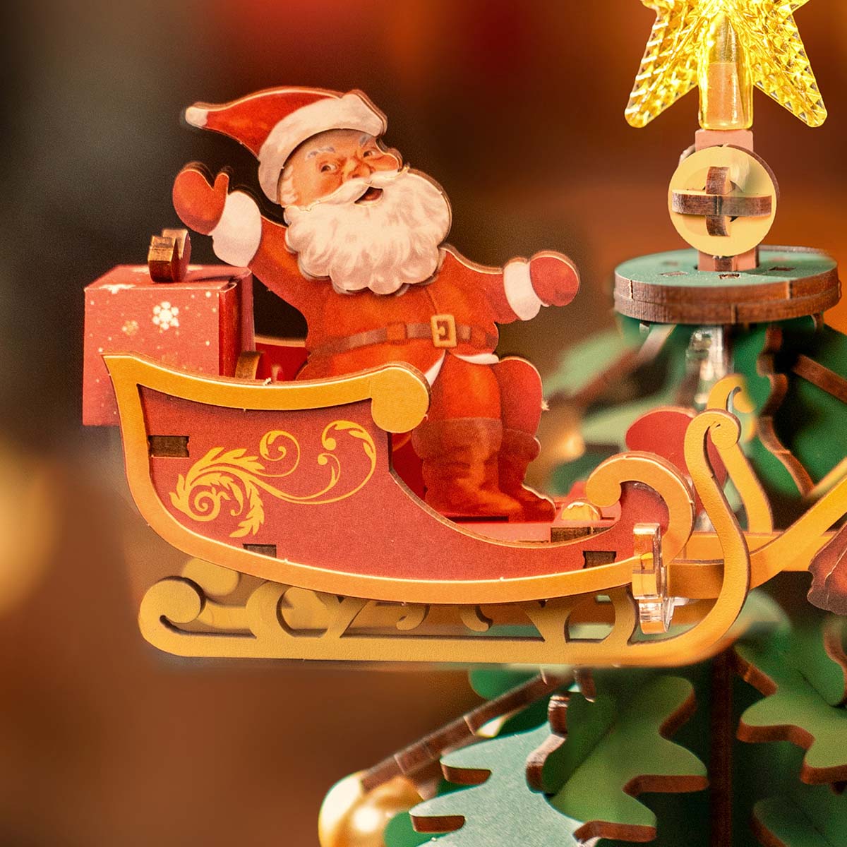 Rolife 3D Houten Puzzel - Kerstmelodieboom AMS01 galerij afbeelding 6