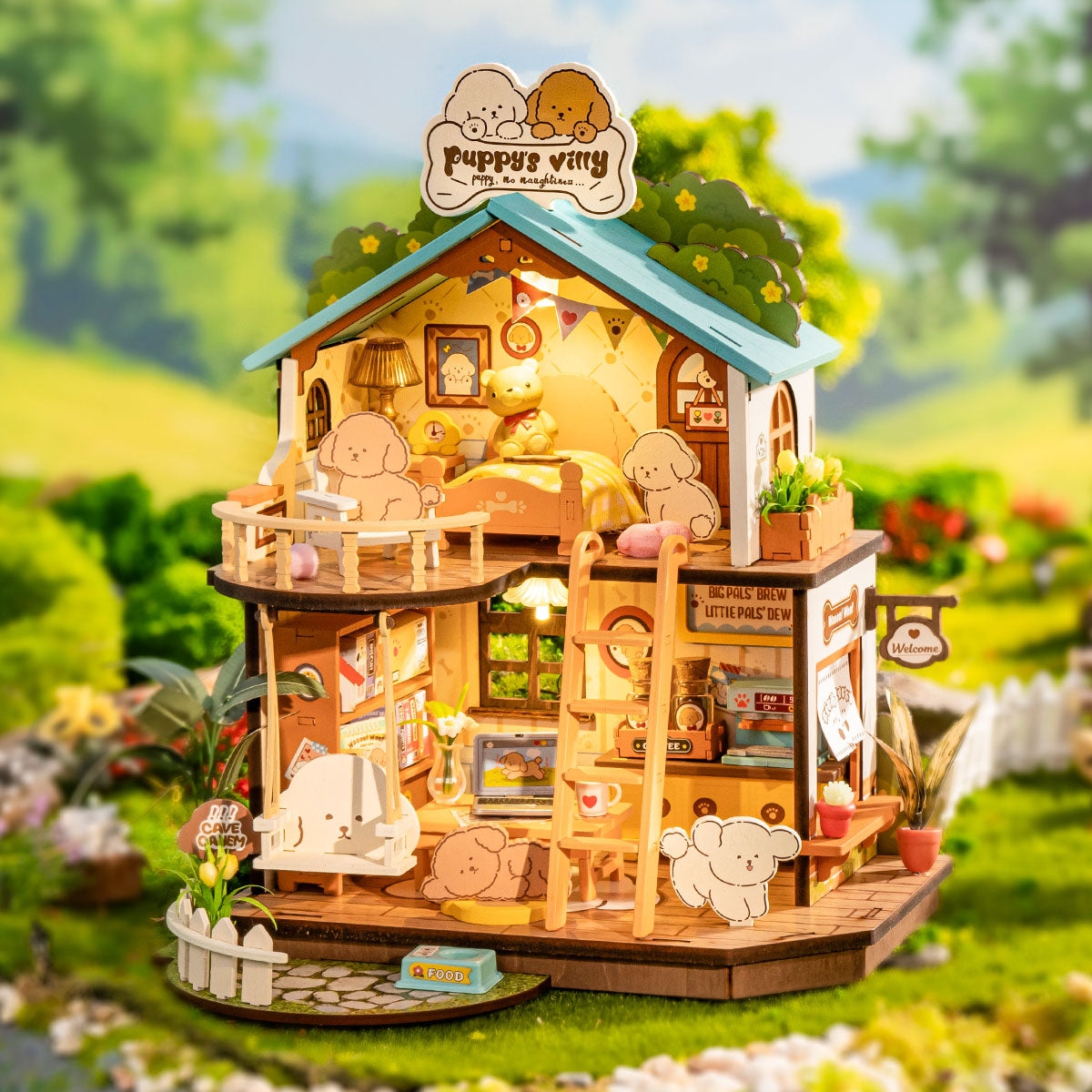 Rolife DIY Miniatuur Huis - Puppy's Cosy Villa DG169 product hero afbeelding