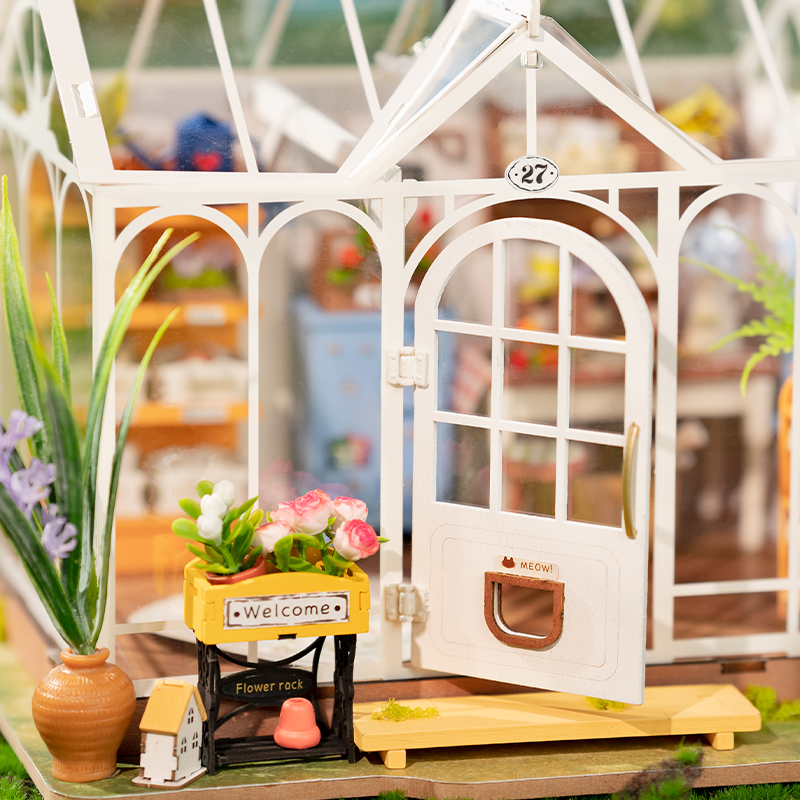 Rolife Miniature House - Dreamy Garden House DG163 kasdeuropening detail close-up