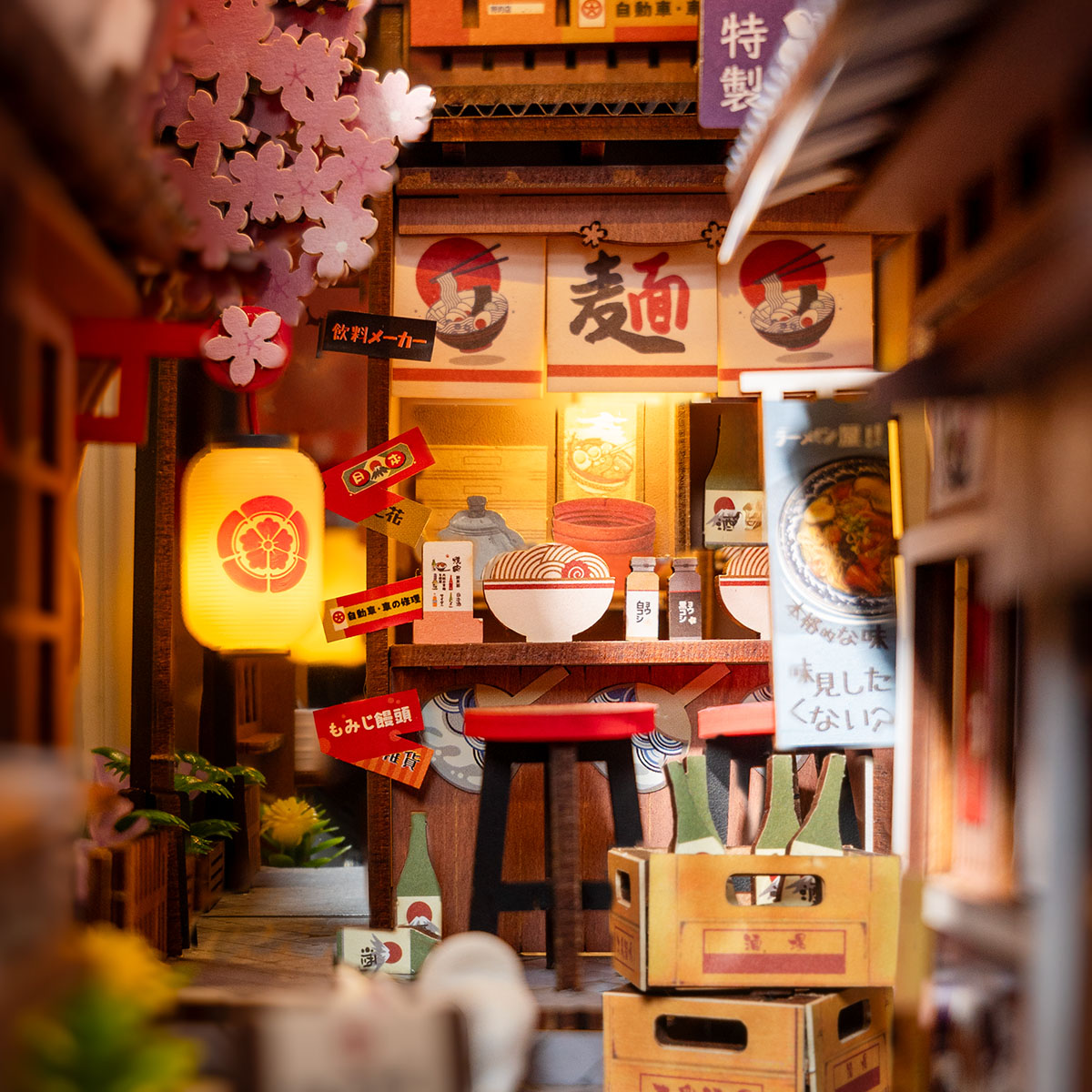 Rolife DIY Book Nook Kit - Sakura Wine Alley TGB11 galerij afbeelding 4