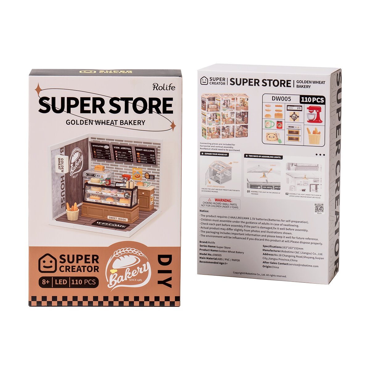 Rolife Golden Wheat Bakery Super Creator Miniatuurhuis DW005B productpakketdoos