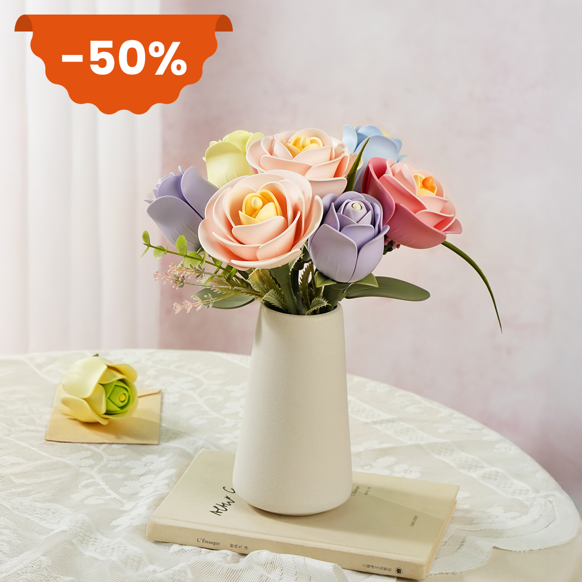 ROKR Single Flower Floral Art DIY 3D-puzzel