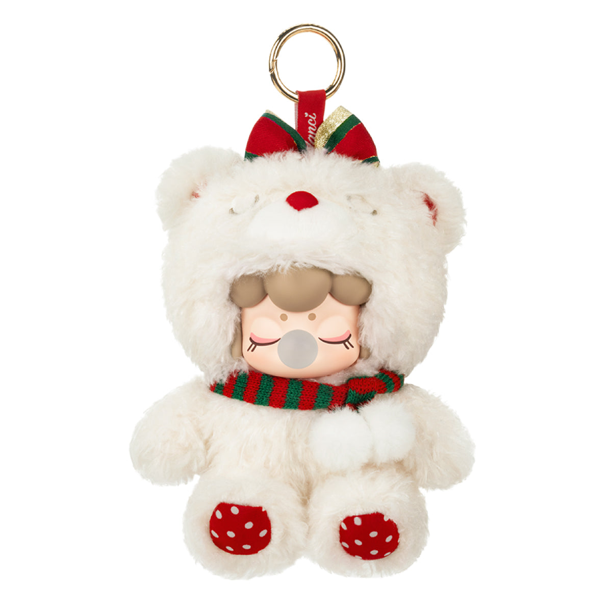 Nanci Christmas Bear pluche hanger witte achtergrond productweergave