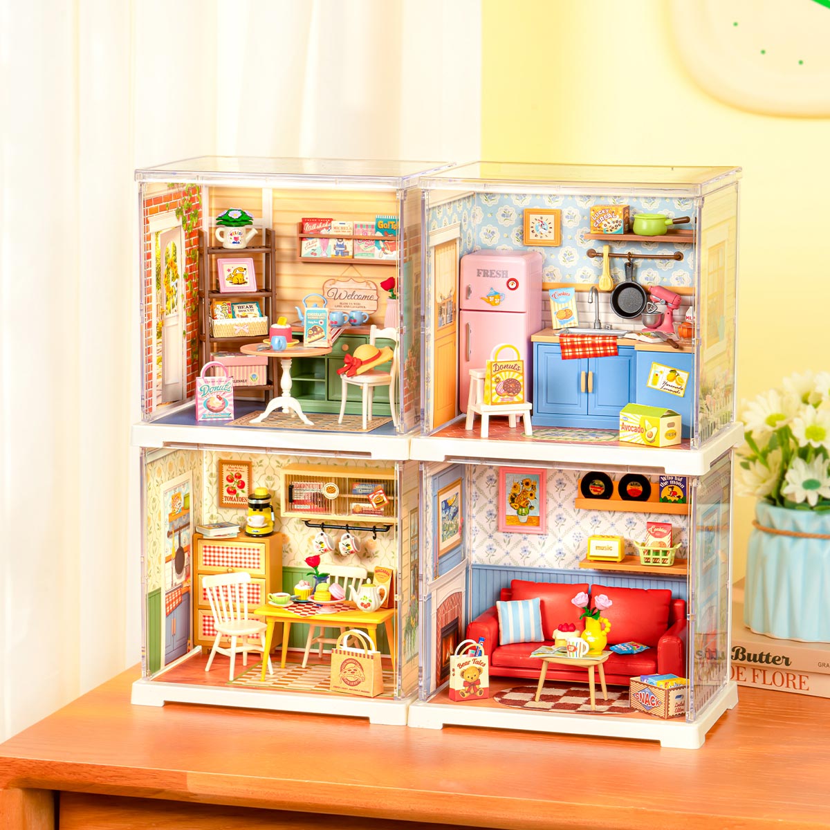 Super Creator-combinatiedisplay met vier kamers met DWS05B, DWS06B, DWS07B en DWS08B