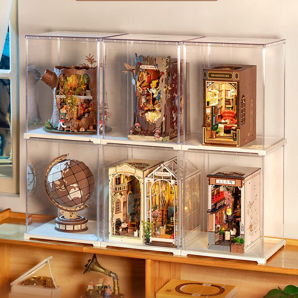 DF06L plankdisplay met meerdere displaydozen